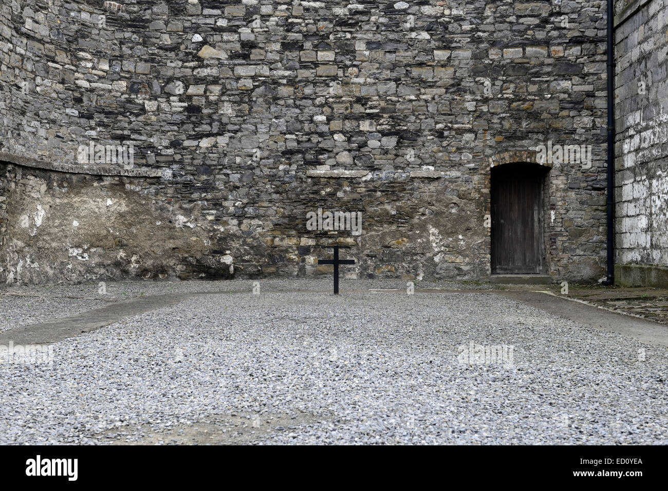 Kilmainham Gaol Gefängnis Hof 1916 steigende Ausführung Grab irischen Kampf Freiheit Befreiung symbol symbolisch historischen RM-Irland Stockfoto