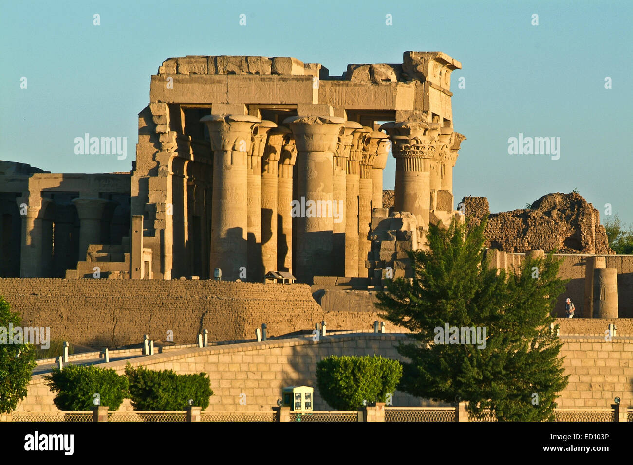 Ägypten, Oberägypten, Niltal, Kom Ombo Tempel dem Gott Sobek die Krokodil-unter der Leitung Stockfoto