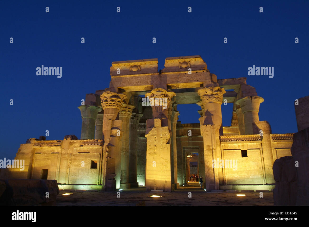 Ägypten, Oberägypten, Niltal, Kom Ombo Tempel dem Gott Sobek die Krokodil-unter der Leitung Stockfoto