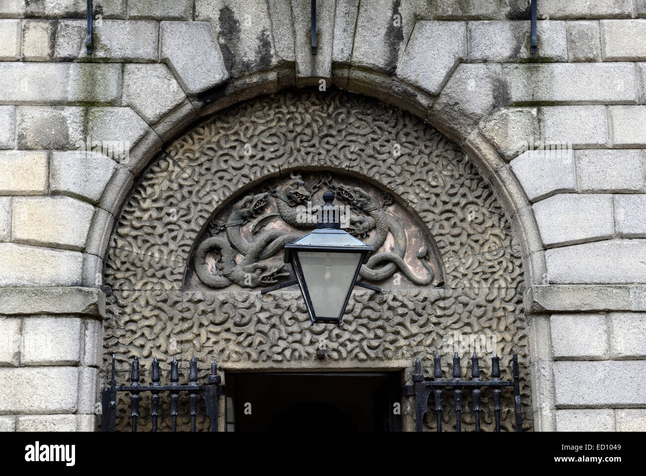 Kilmainham Gaol Gefängnis Drachen Eingang 1916 steigende irischen Kampf Freiheit Befreiung symbol symbolisch historischen RM-Irland Stockfoto