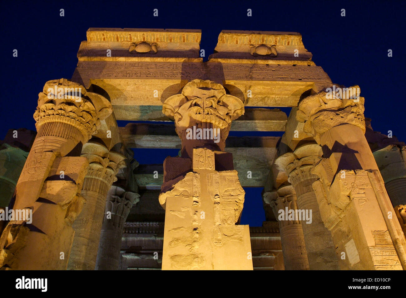 Ägypten, Oberägypten, Niltal, Kom Ombo Tempel dem Gott Sobek die Krokodil-unter der Leitung Stockfoto
