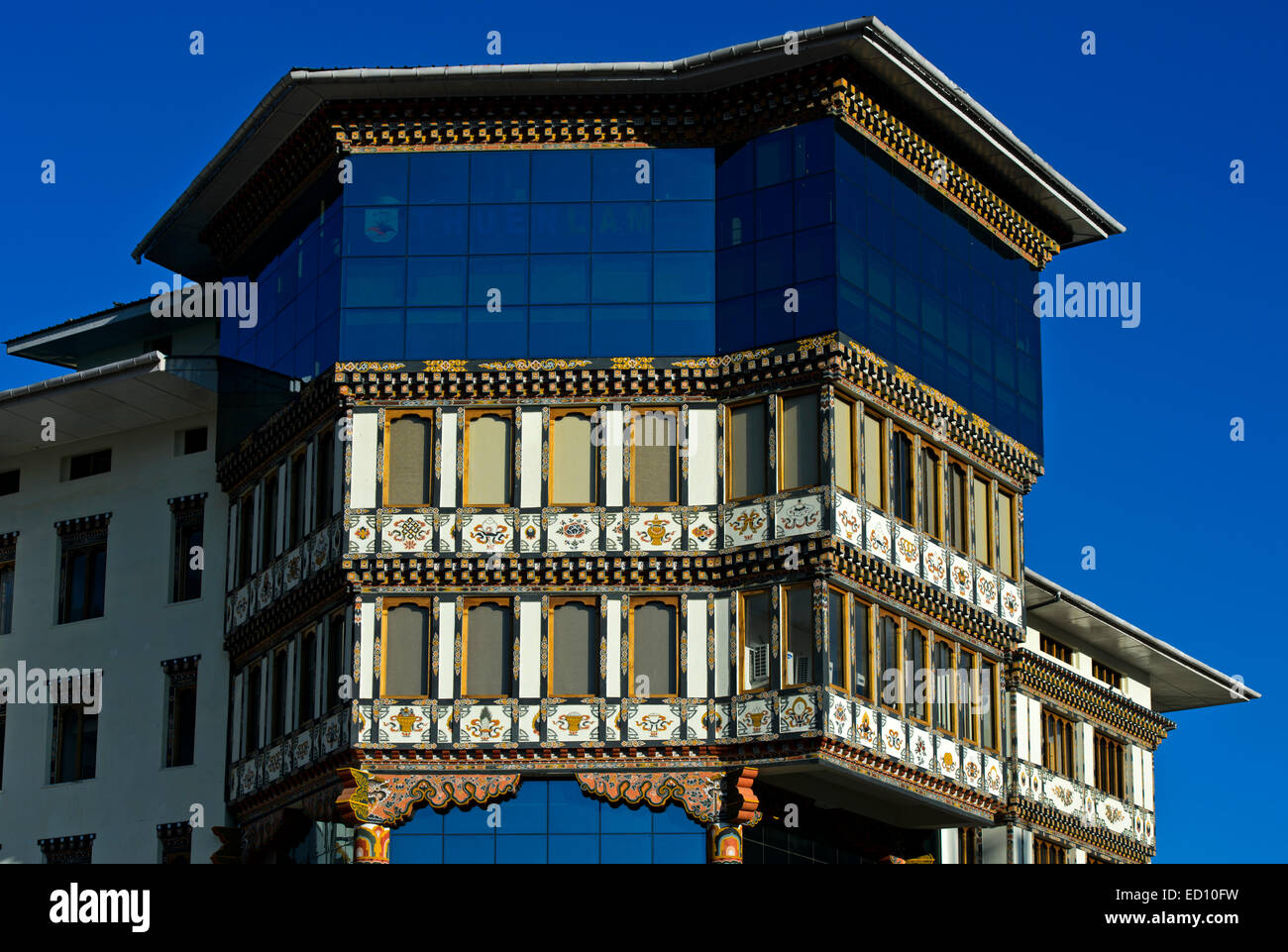Einkaufszentrum Thuenlam Gebäude, Thimphu, Bhutan Stockfoto