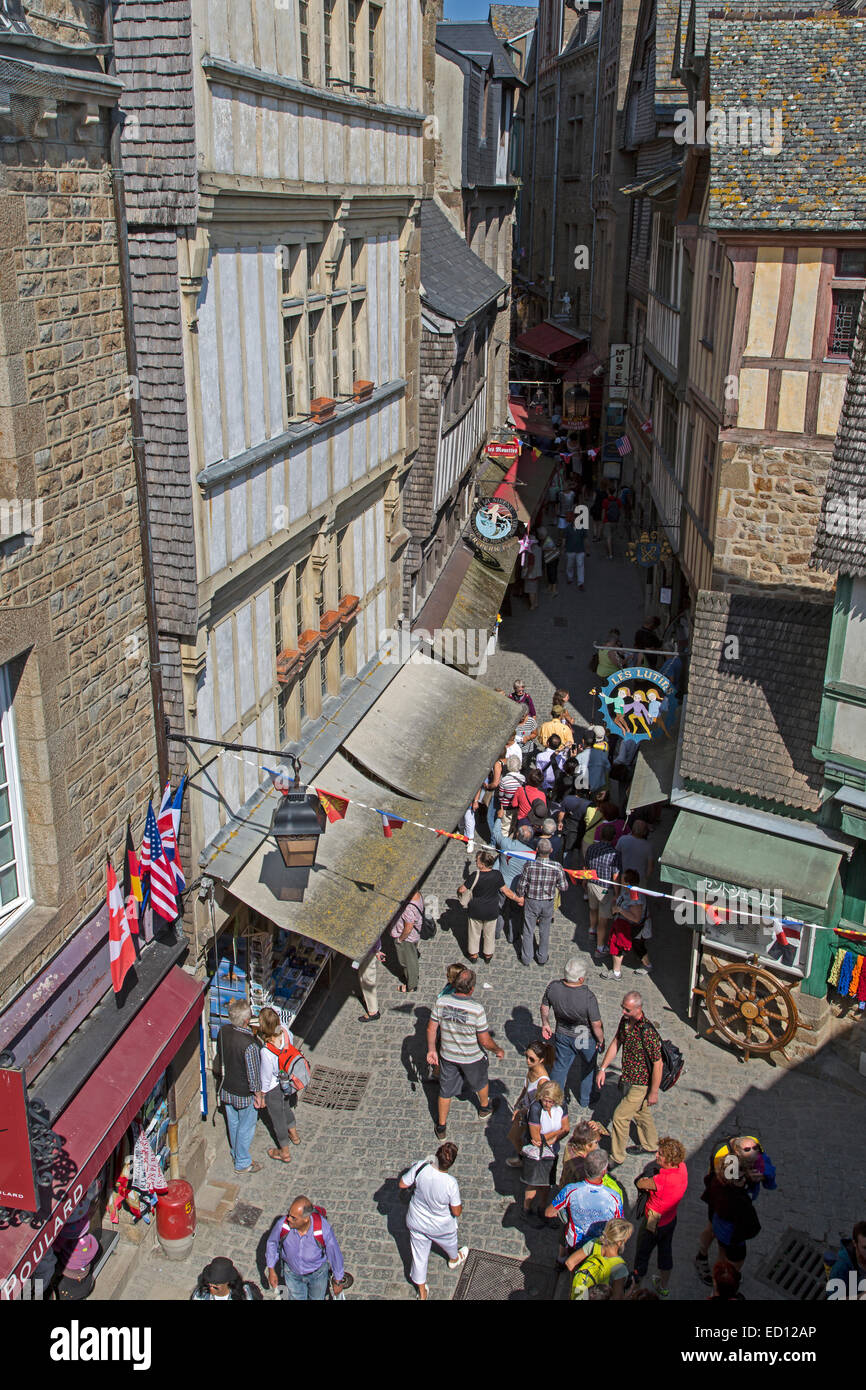 Mont St. Michel, Le Mont Saint-Michel, Normandie, Frankreich Stockfoto