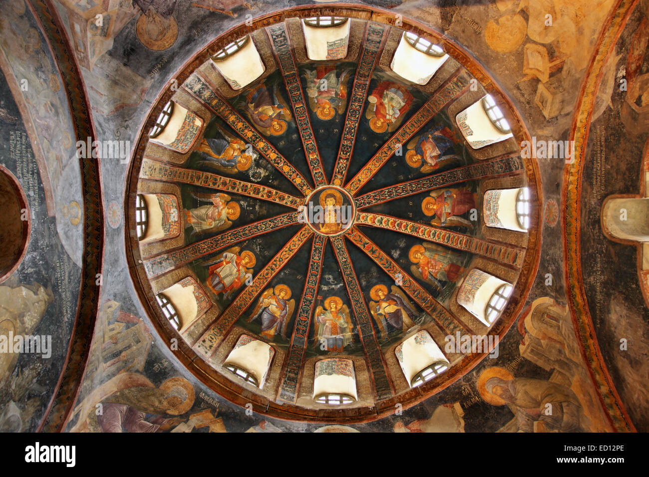 Einer der Kuppeln in Chora-Kirche (oder Chora Museum), Istanbul, Türkei Stockfoto