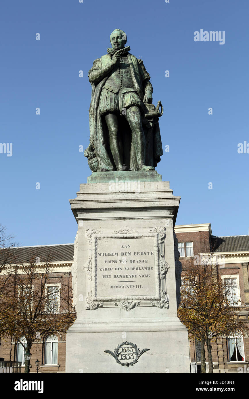 Statue zu Ehren von William I von Oranien (1533-1584) in den Haag (Den Haag), die Niederlande. Stockfoto