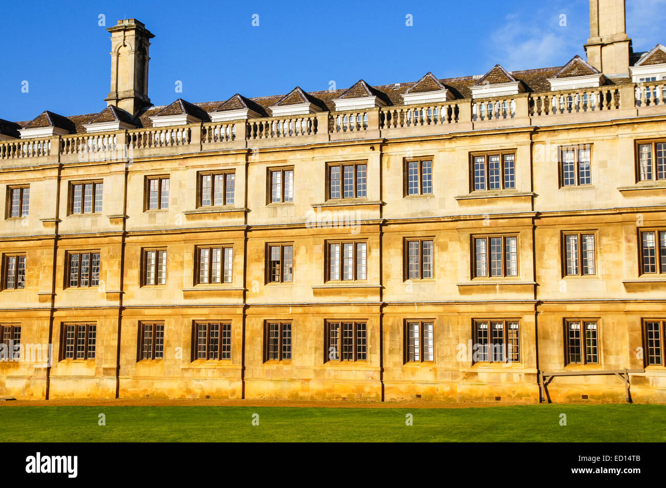 Der University of Cambridge, Fenster des Clare College in Cambridge Cambridgeshire England Vereinigtes Königreich Großbritannien Stockfoto