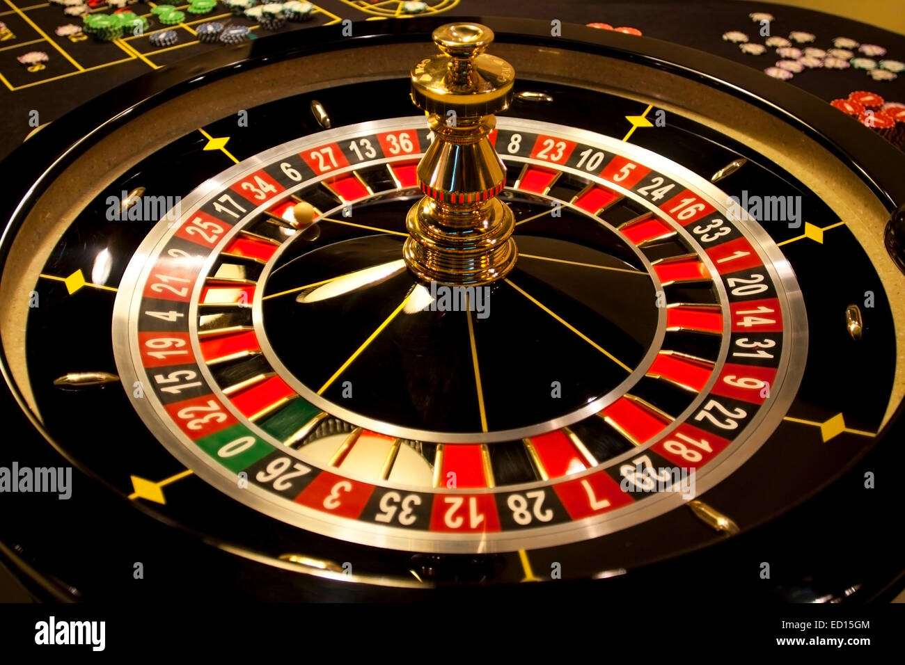 Drehenden Roulette im casino Stockfoto