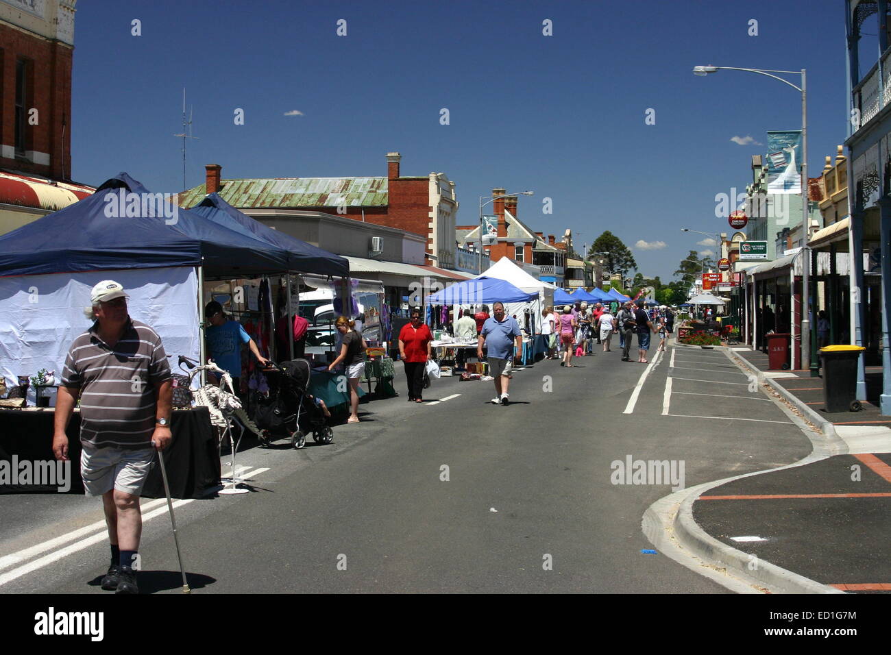 Land, Stadt - Festival von St Arnaud, Victoria Australien Stockfoto