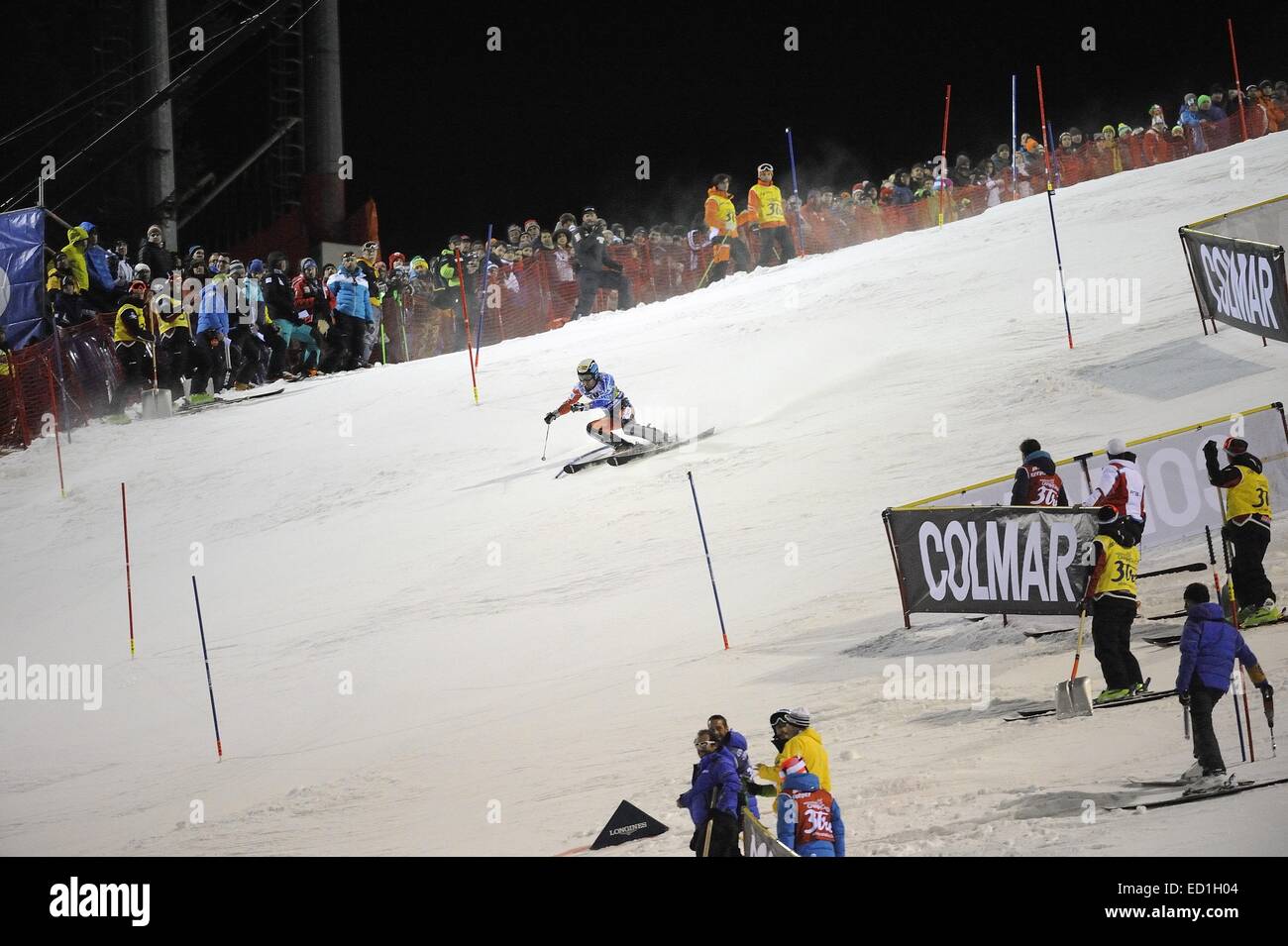 Madonna di Campiglio, Italien. 22. Dezember 2014. Naoki Yuasa (JPN) Ski Alpin: Audi FIS Alpine Ski World Cup Herren-Slalom in Madonna di Campiglio, Italien. © Hiroyuki Sato/AFLO/Alamy Live-Nachrichten Stockfoto