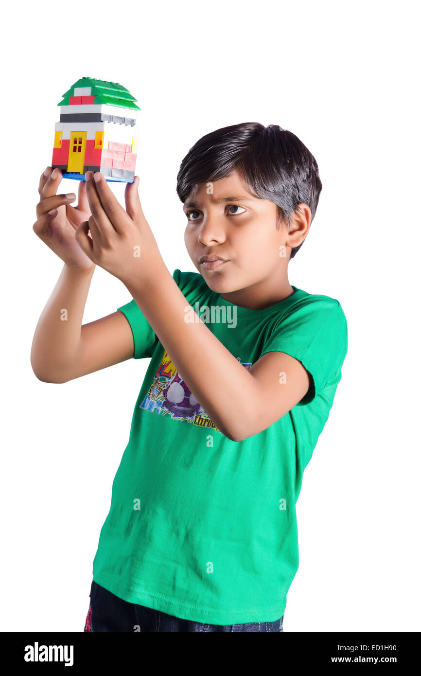 1 indische Kind junge Traumhaus Stockfoto