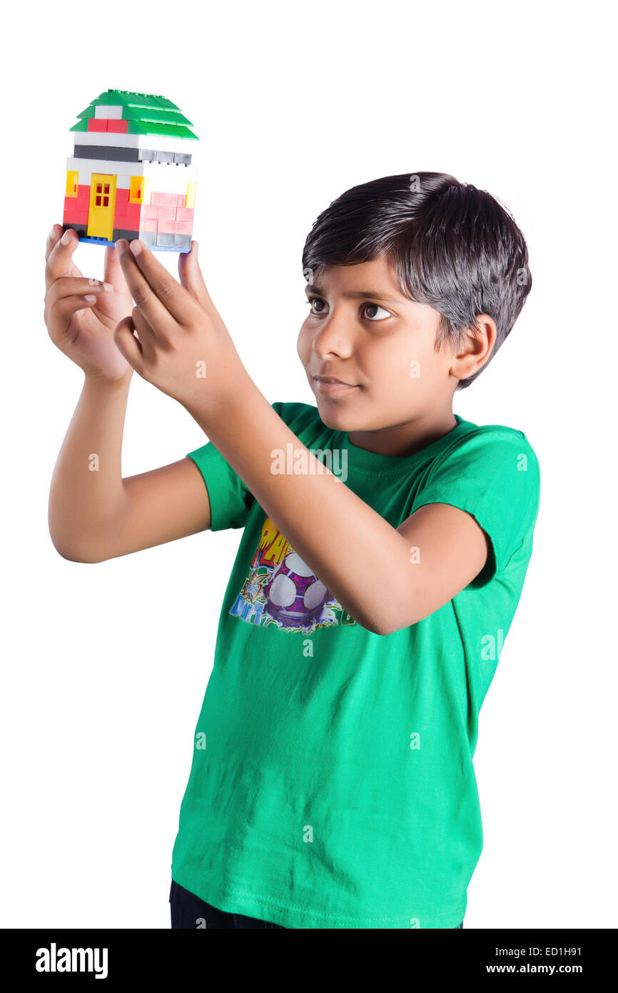 1 indische Kind junge Traumhaus Stockfoto