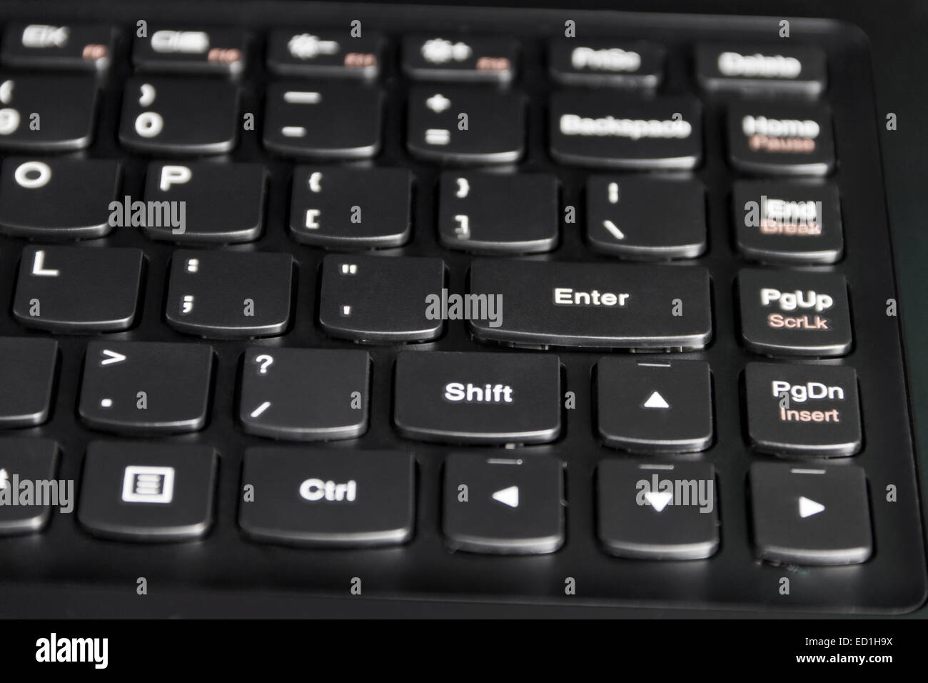 Laptop Tastatur Taste niemand Stockfoto