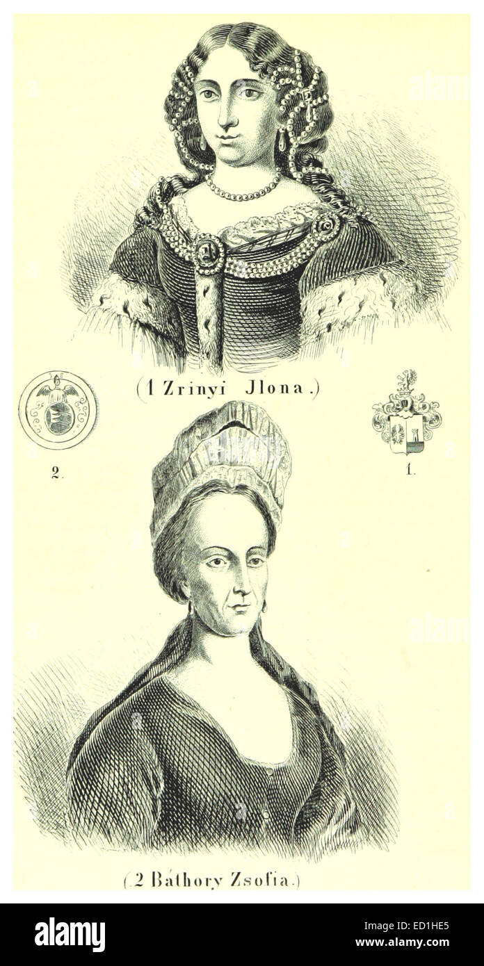 TA (1860) pg064 Zrínyi Ilona, Báthory Zsófia Stockfoto
