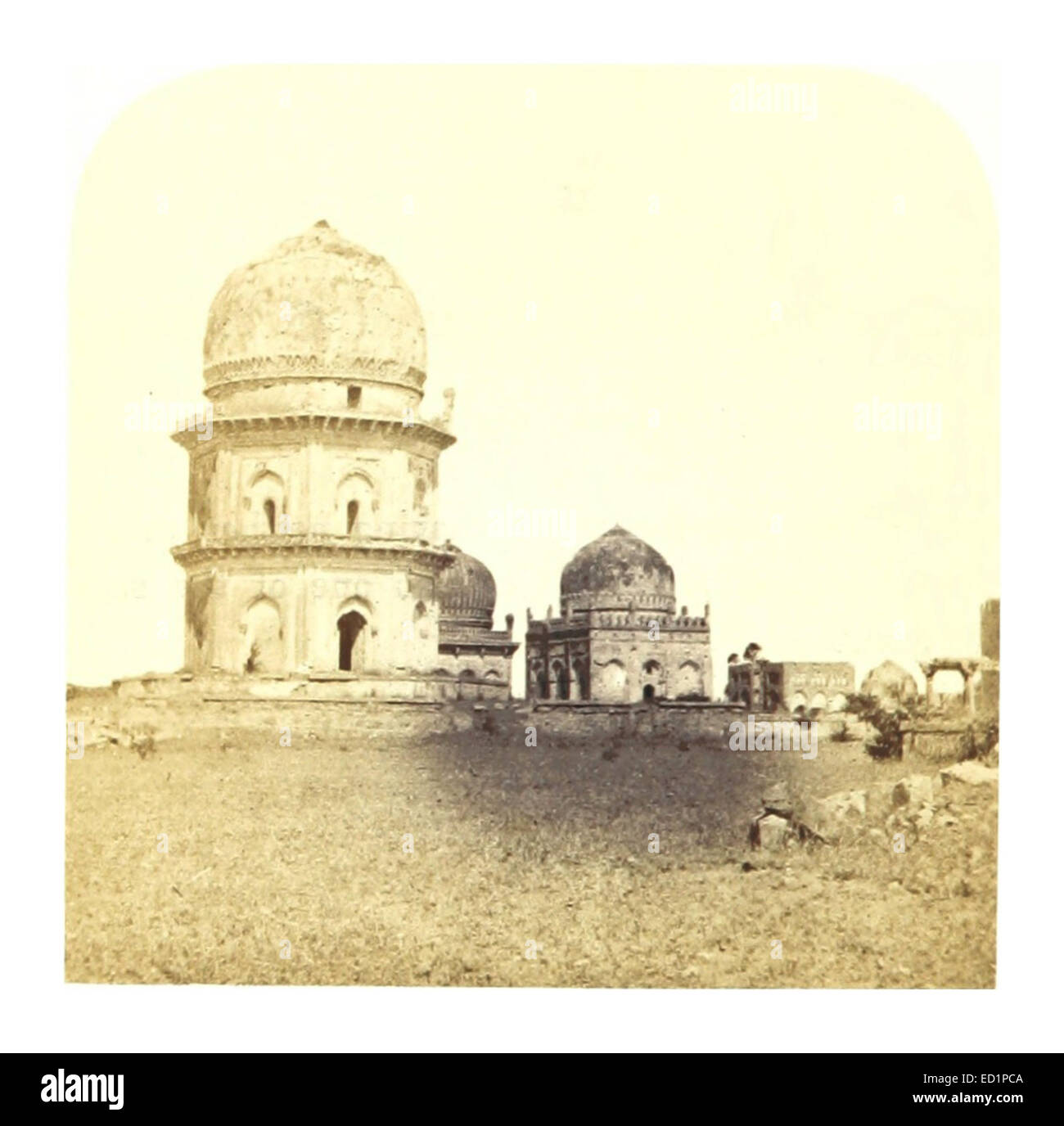 Schweißen Sie 1862 in Indien pg038 (005 Gräber der alten Könige von Golconda. Nr. 4) Stockfoto