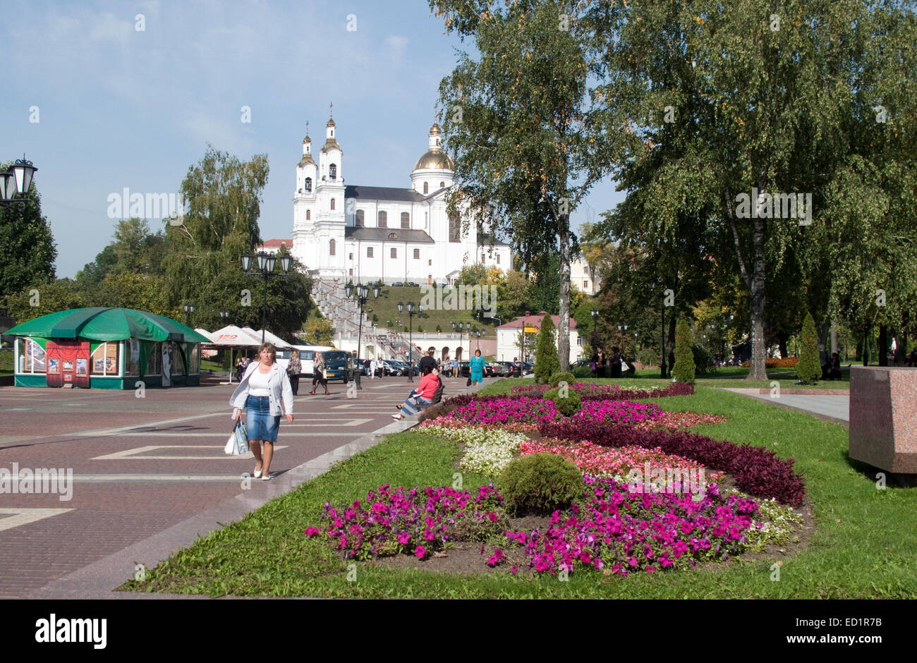 Ansicht des Heiligen Himmelfahrts-Kathedrale in Witebsk. Belarus Stockfoto