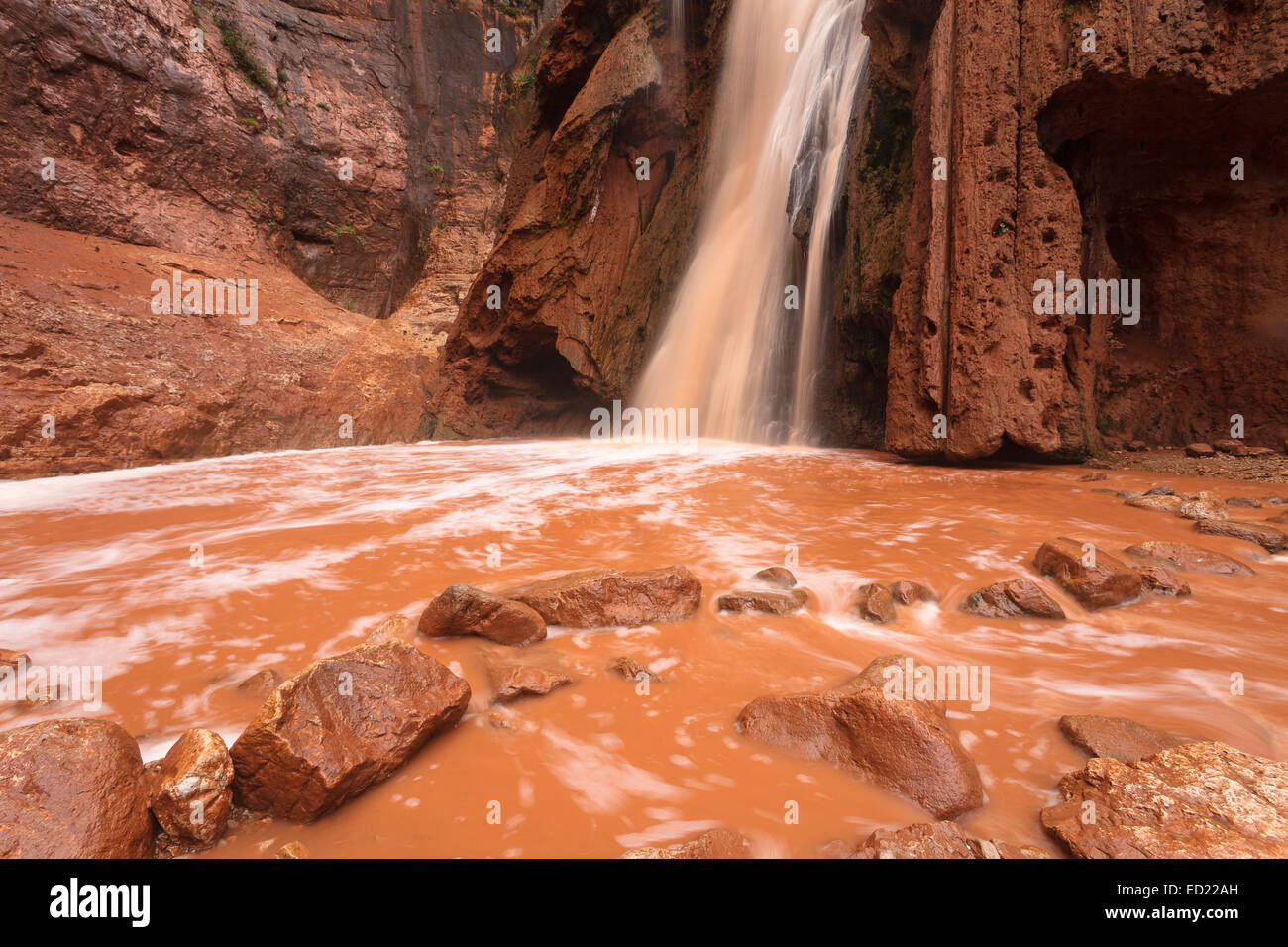 Wasserfälle. Ifrane-Nationalpark. Mittleren Atlas. Fez. Marokko. Nordafrika. Afrika Stockfoto