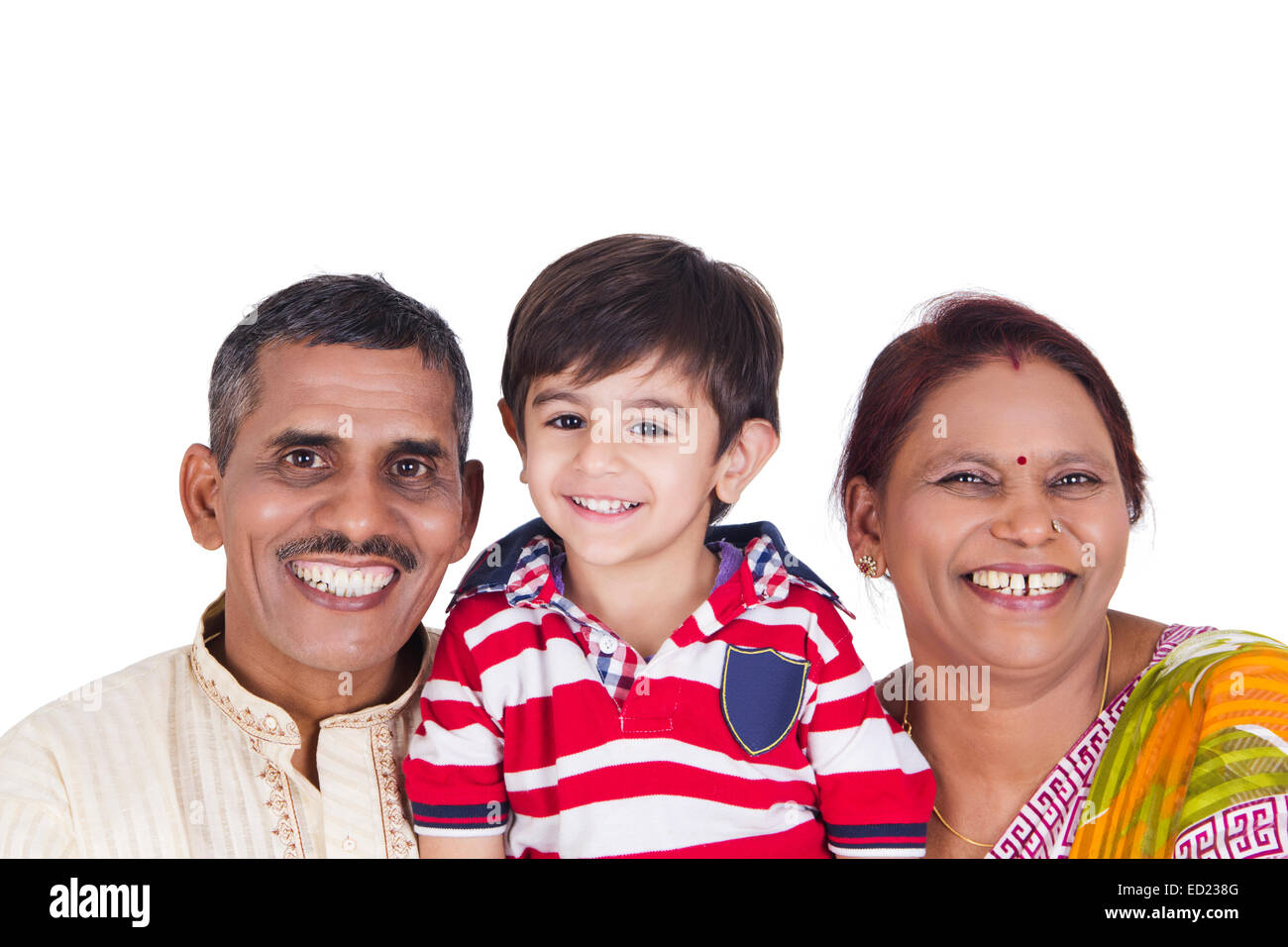 indischer Eltern und Enkel Spaß Stockfoto