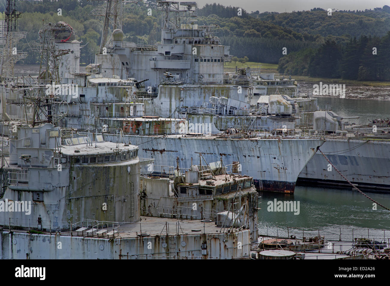 Friedhof der Kriegsschiffe, Bretagne, Frankreich, Europa zu versenden Stockfoto