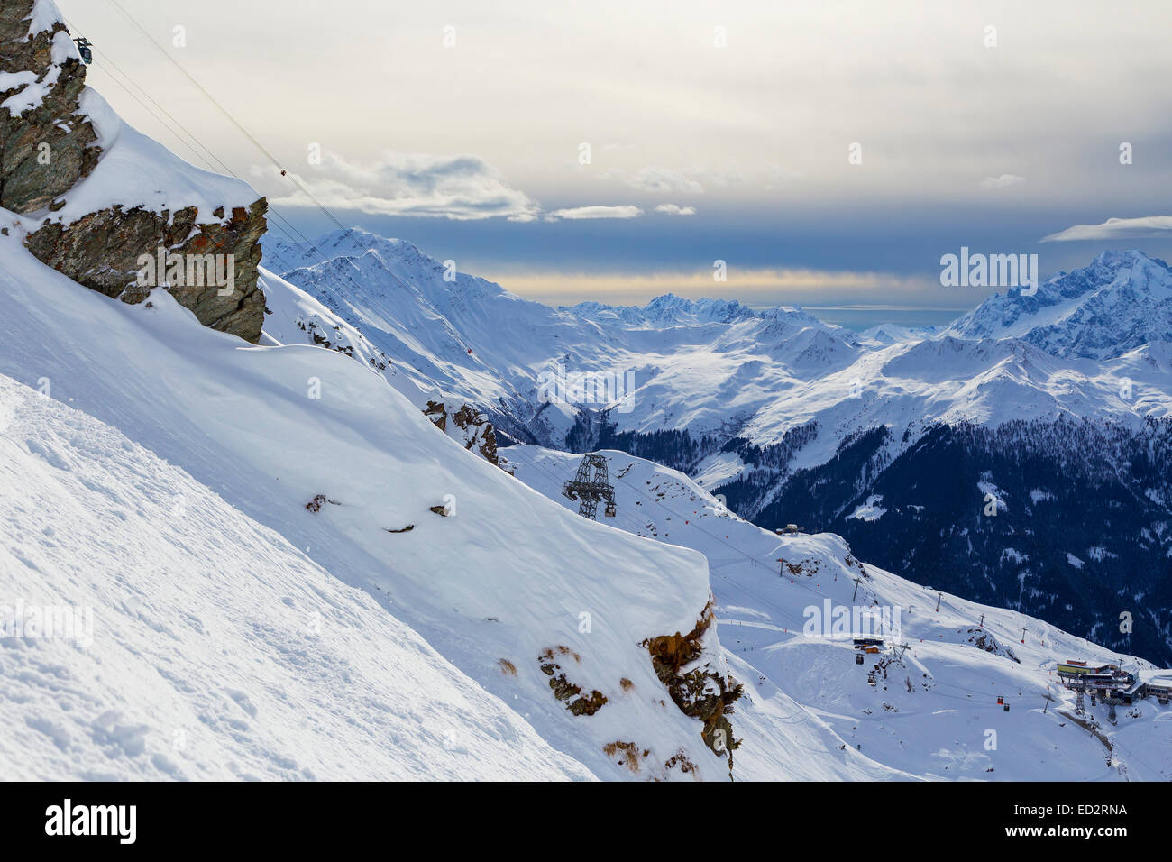 Blick auf den Mont-Blanc Stockfoto