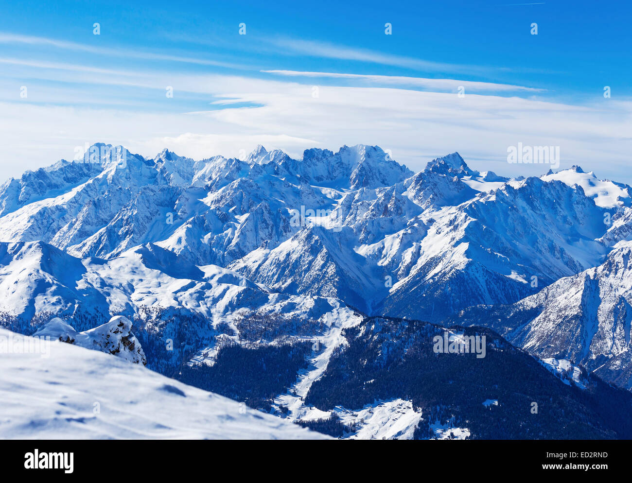 Berglandschaft in Schweizer Alpen Stockfoto