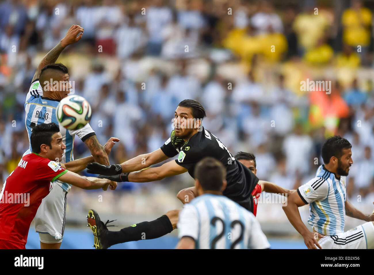 2014 FIFA World Cup - Gruppe F Spiel, Argentinien (1) V (0) Iran, statt im Estádio Governador Magalhães Pinto (Estádio Mineirão) wo: Rio De Janeiro, Brasilien: 21. Juni 2014 Stockfoto