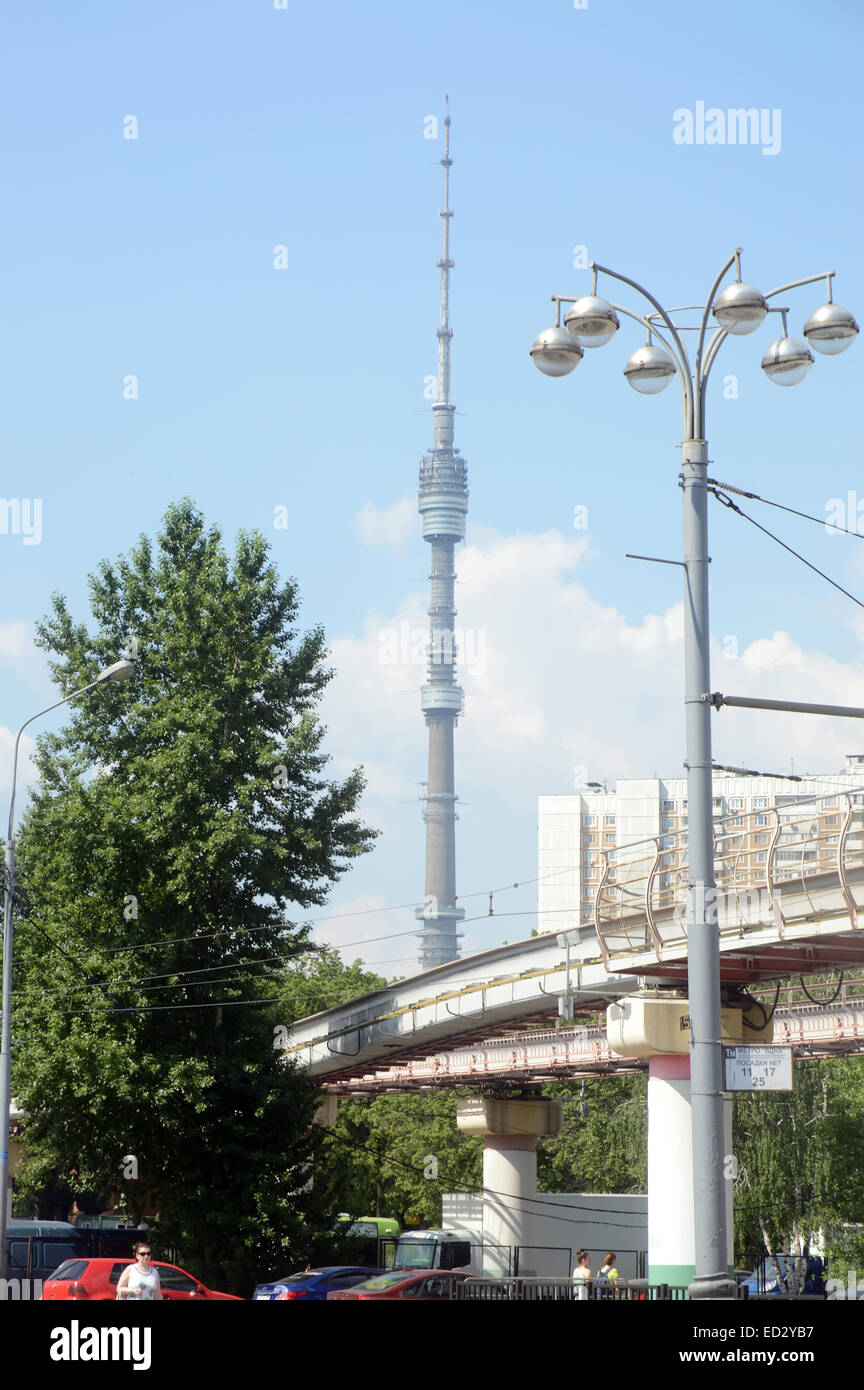 Fernsehturm Ostankino in Moskau Stockfoto