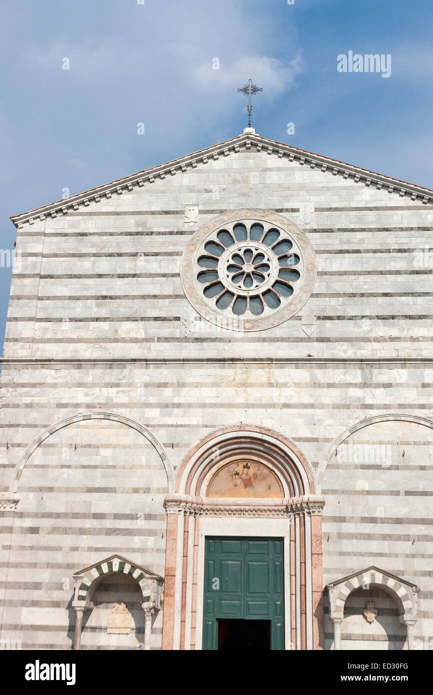 Fassade der Kirche San Francesco, Lucca, Toskana, Italien Stockfoto