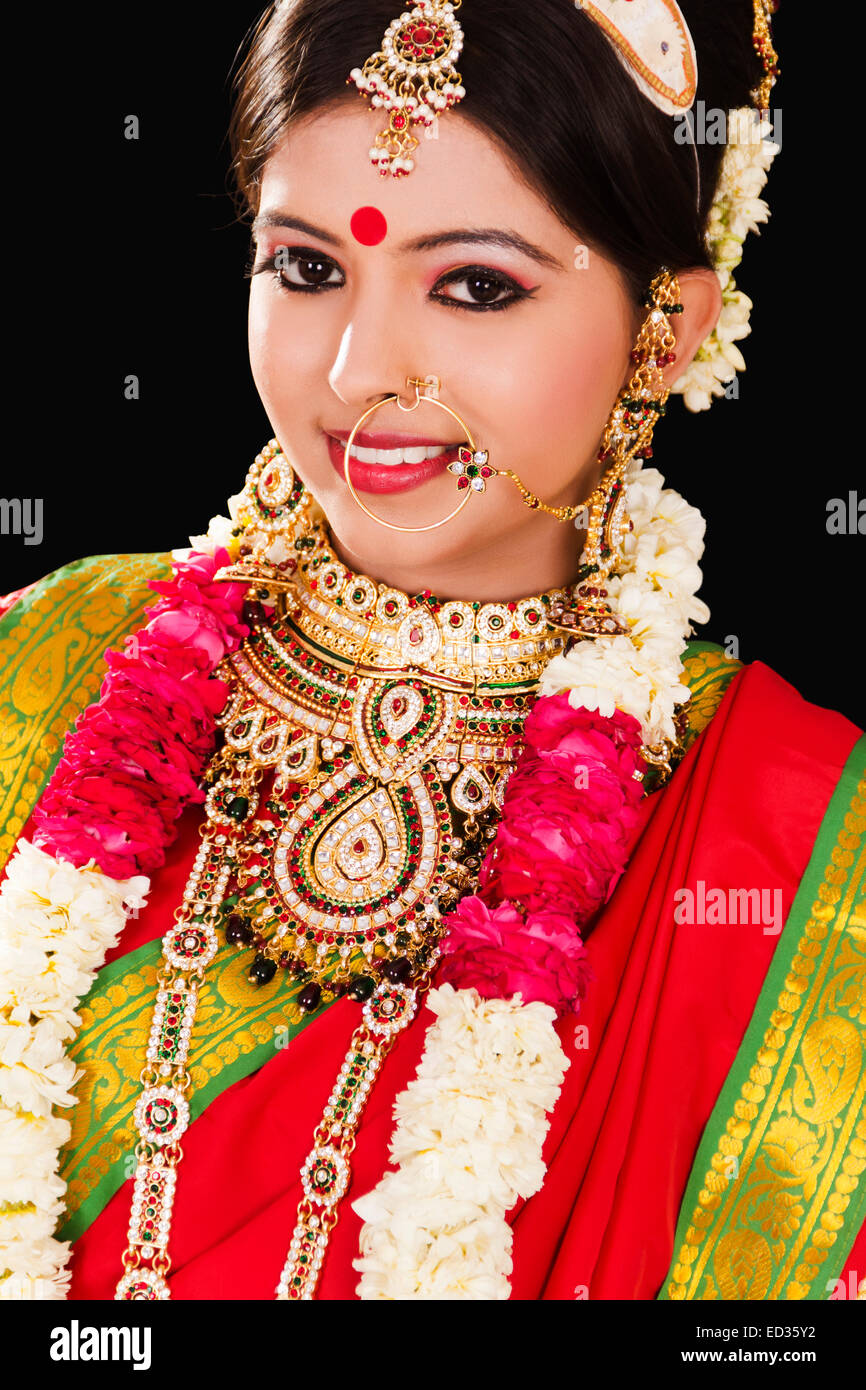 1 Bengali Braut Dame Hochzeit Stockfoto