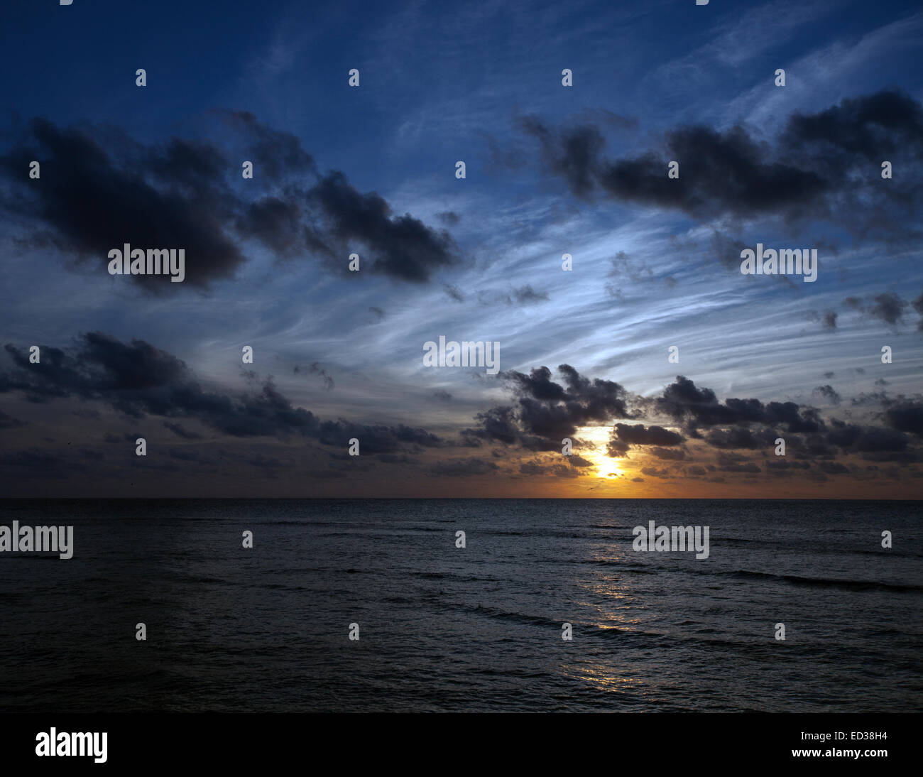 Sonnenuntergang, Lady Elliot Island, Great Barrier Reef, Australien Stockfoto