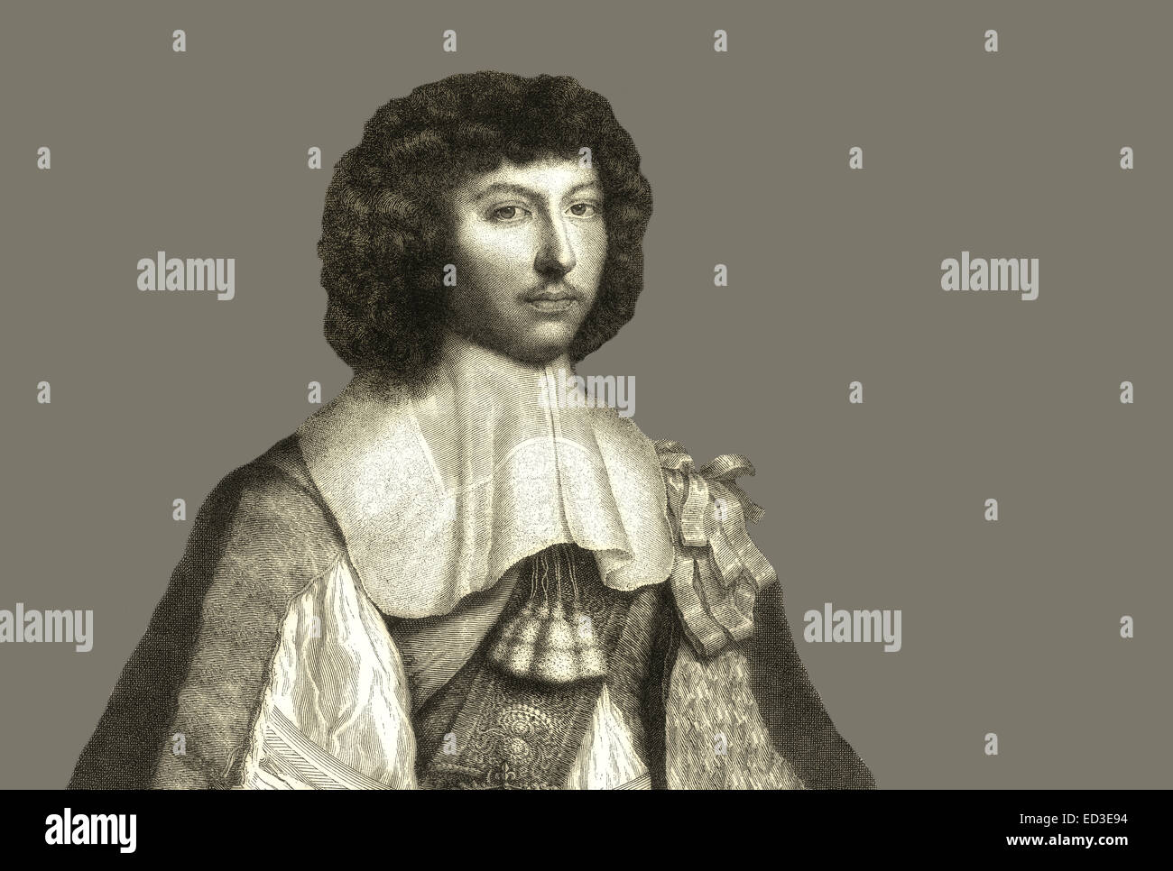 Porträt von Louis XIV, Louis le Grand, 1638-1715, König von Frankreich und Navarra, genannt der Sonnenkönig oder le Roi-Soleil, Portrait v Stockfoto