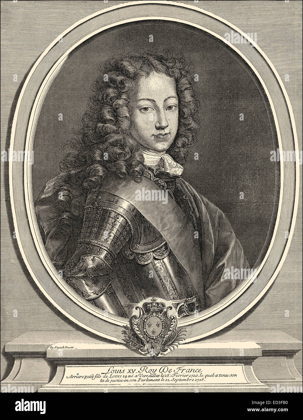 Louis XV, 1710-1774, König von Frankreich und Navarra, Ludwig XV., 1710-1774, König von Frankreich Und Navarra Stockfoto