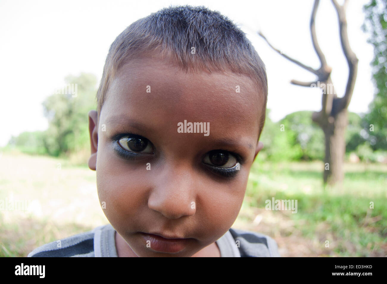 1 indische ländliche Kind junge Stockfoto
