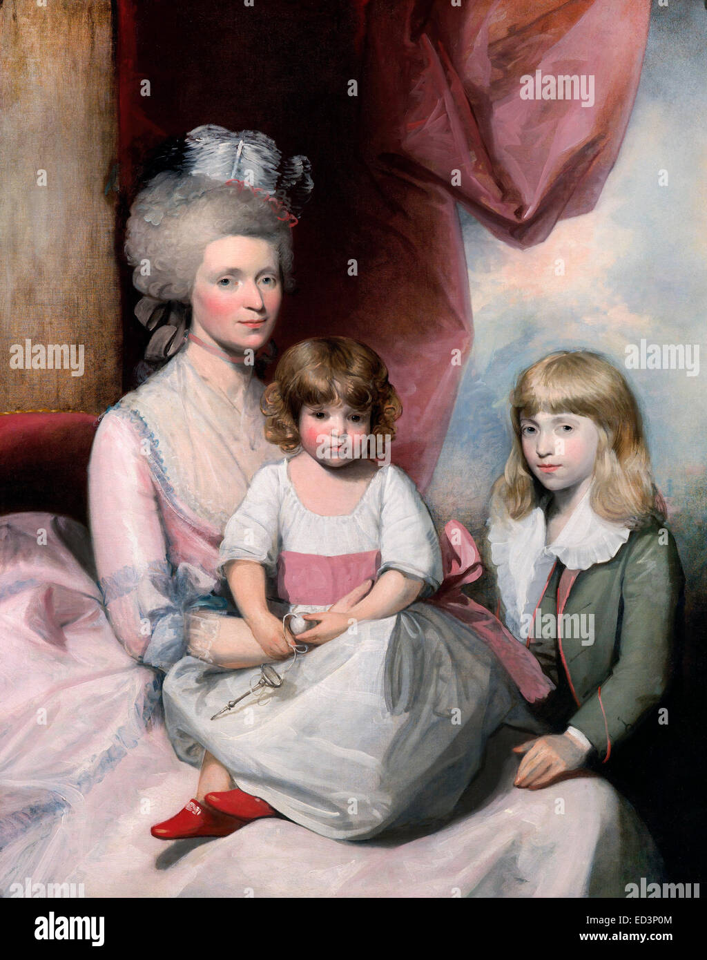 Gilbert Stuart, Porträt einer Familie. Ca. 1783-1793. Öl auf Leinwand. Indianapolis Museum of Art, Indiana, USA. Stockfoto