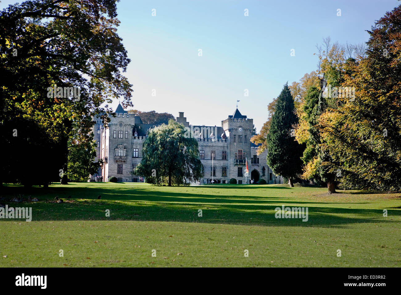 Schloss Hedringhausen Schloss, Arnsberg, Deutschland, Schloss Hedringhausen, Kulisse Für Edgar-Wallace-Filme, Arnsberg, NRW, Deutsch Stockfoto