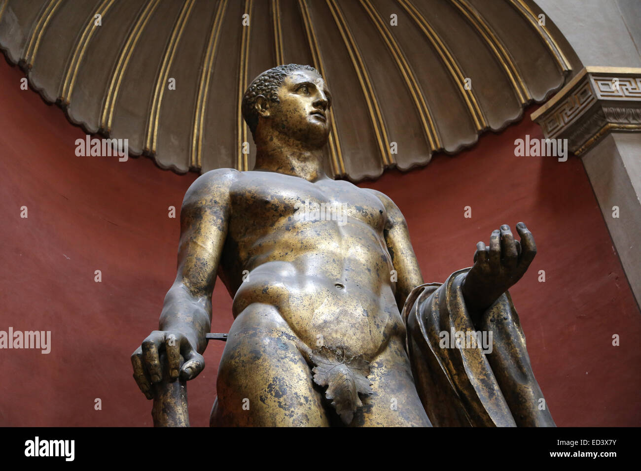 Römische Kunst. Herakles. Vergoldete Statue. Aus dem Theater des Pompeius. 2. Jahrhundert. Vatikanischen Museen. Vatikan-Stadt. Stockfoto