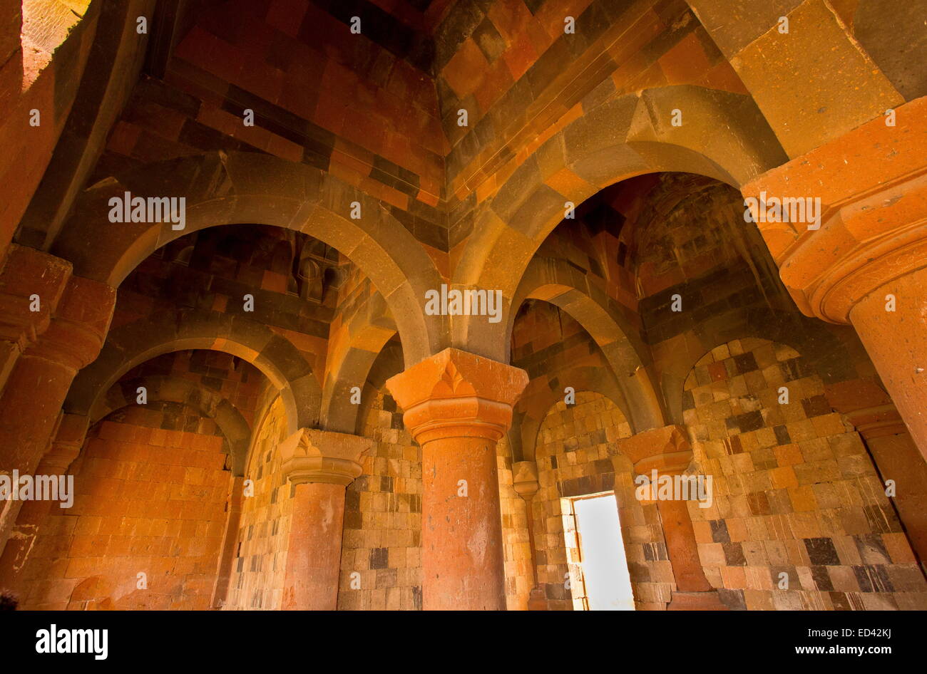 Die Moschee von Minuchir im Ani ruiniert einem entfernten mittelalterlichen armenischen türkische Stadt, Nordost-Türkei Stockfoto