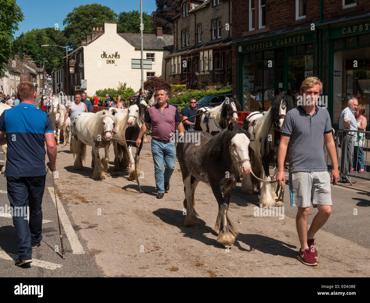 Zigeuner, Romanys, "Reisende" statt im Appleby Horse Fair, jedes Jahr im Juni in Appleby, Cumbria, UK Stockfoto