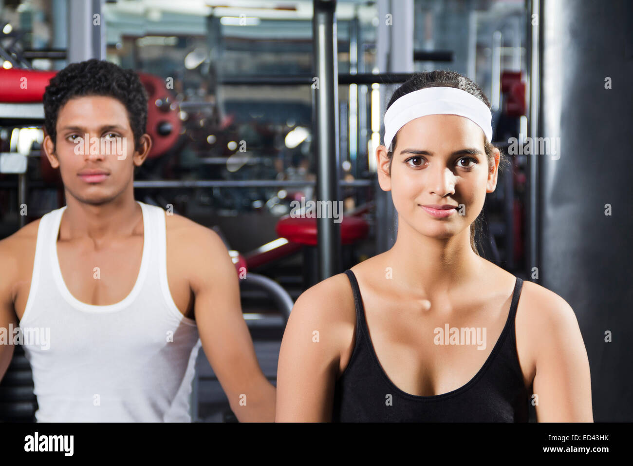 Mann und Frau Yoga 2 indische Sport Stockfoto