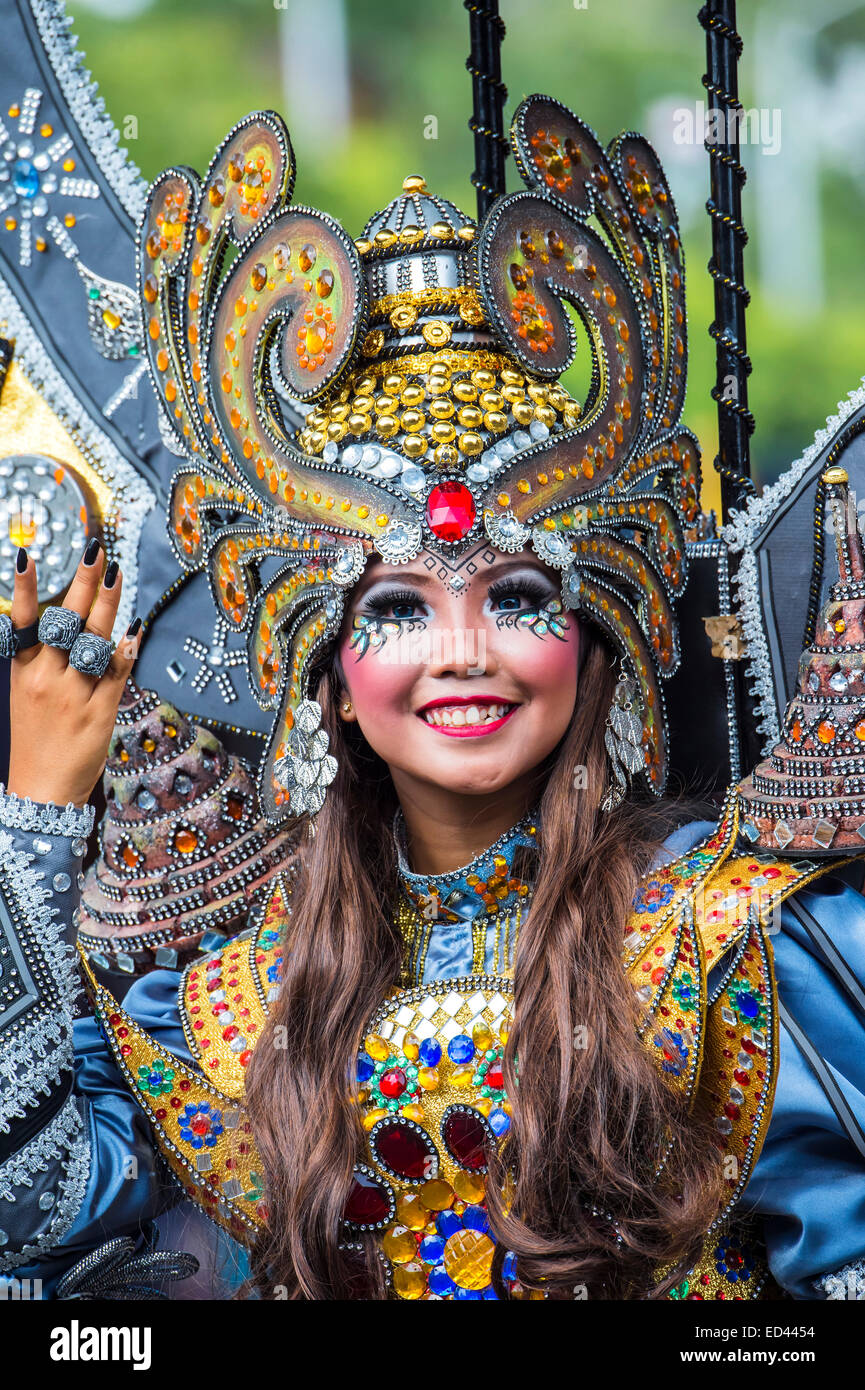 Jember Fashion Festival und Karneval, Ost-Java, Indonesien Stockfoto
