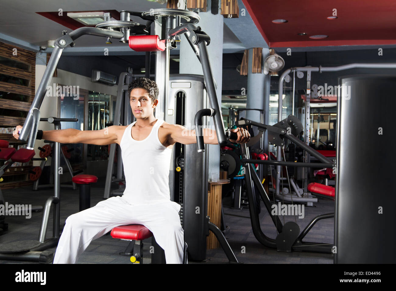 1 indische Sport Mann Health Club Body Building Stockfoto