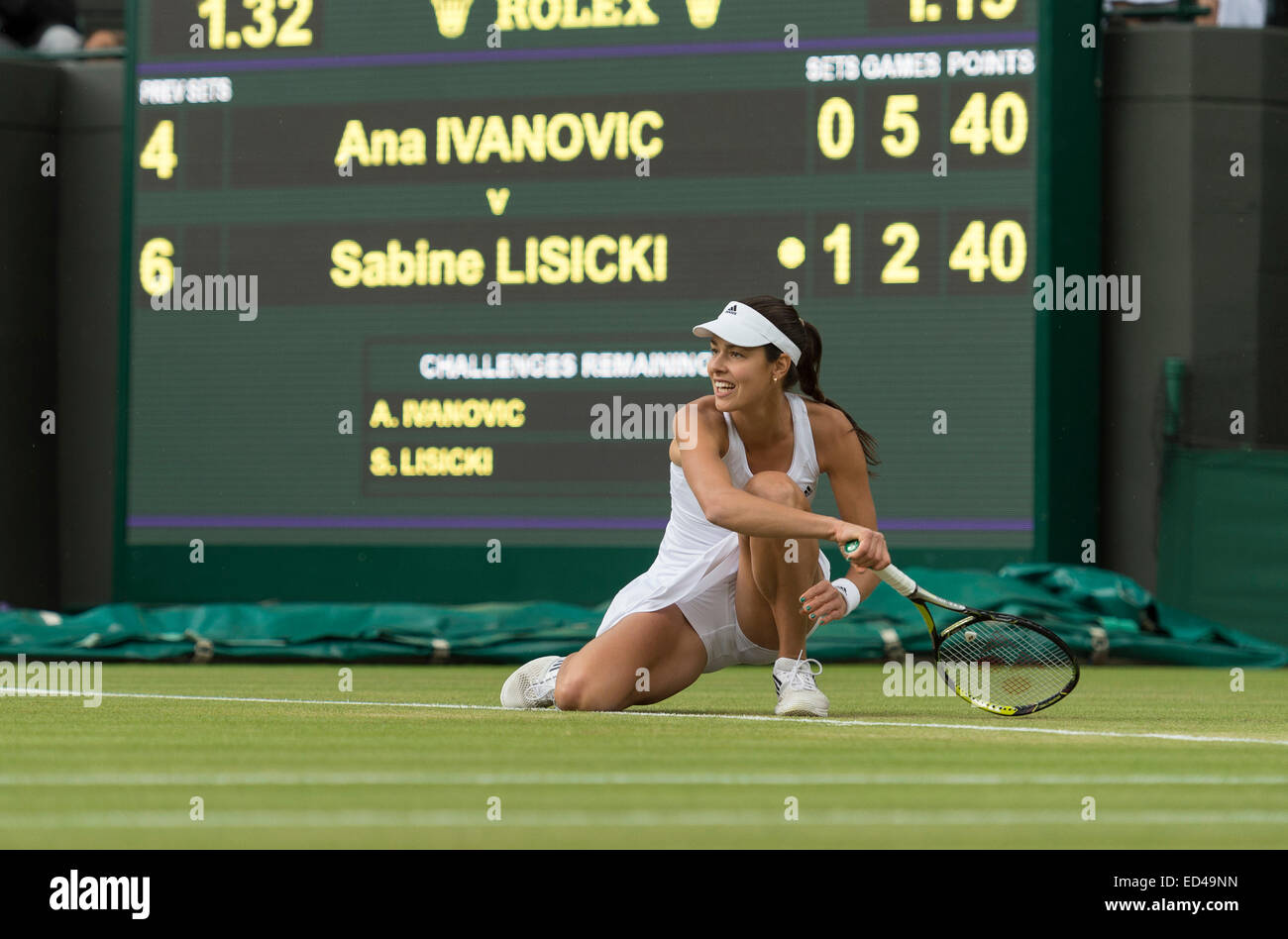 30.06.2014. die Wimbledon Tennis Championships 2014 statt in The All England Lawn Tennis and Croquet Club, London, England, UK. Stockfoto