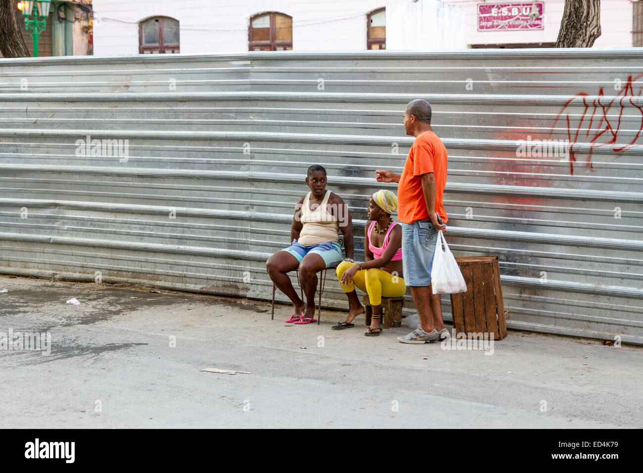 Leben auf der Straße in Havanna, Kuba Stockfoto