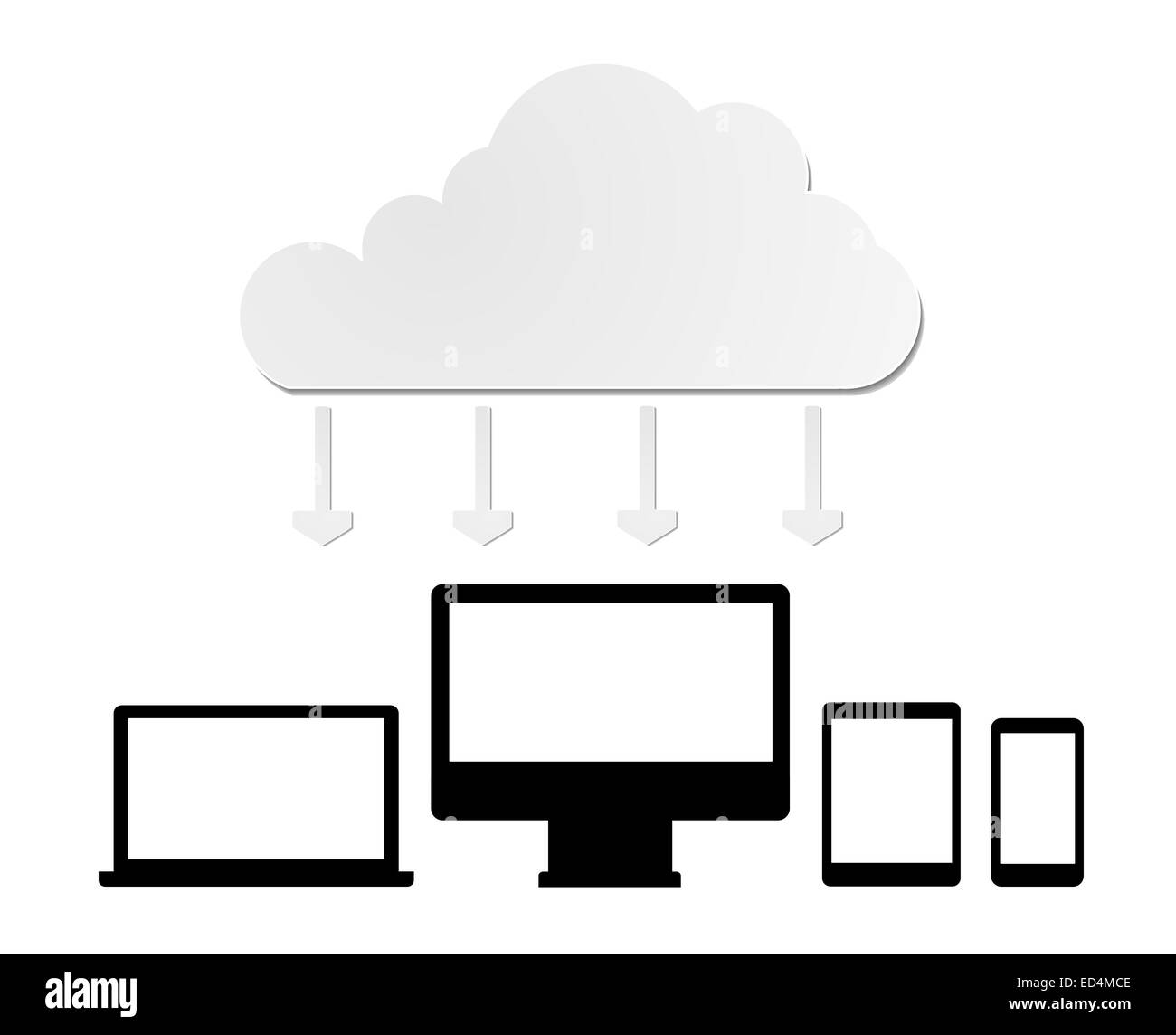 Cloud-computing-Konzept Stockfoto