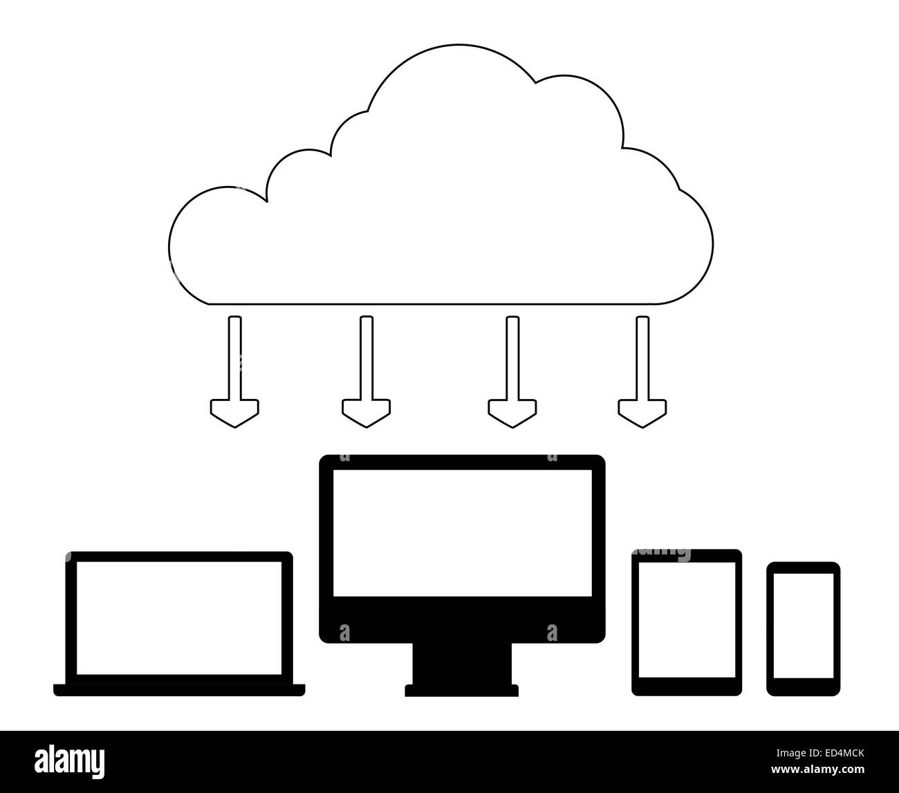 Cloud-computing-Konzept Stockfoto