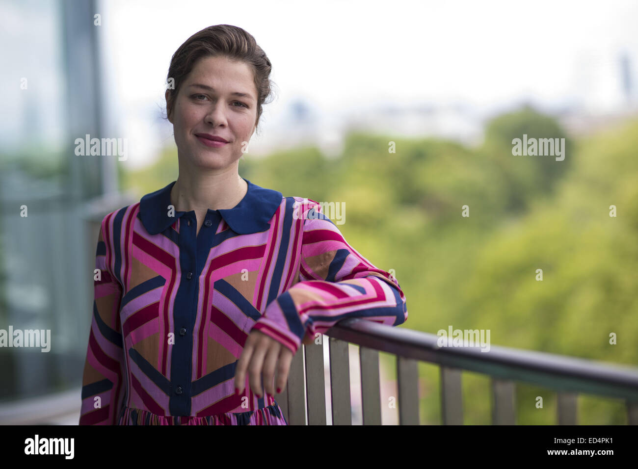 Die Besetzung von ARD Fernsehserie Mord Mit Aussicht, die Förderung der dritten Staffel am Hotel Royal Merdien.  Mitwirkende: Meike Droste wo: Hamburg, Deutschland bei: 24. Juni 2014 Stockfoto