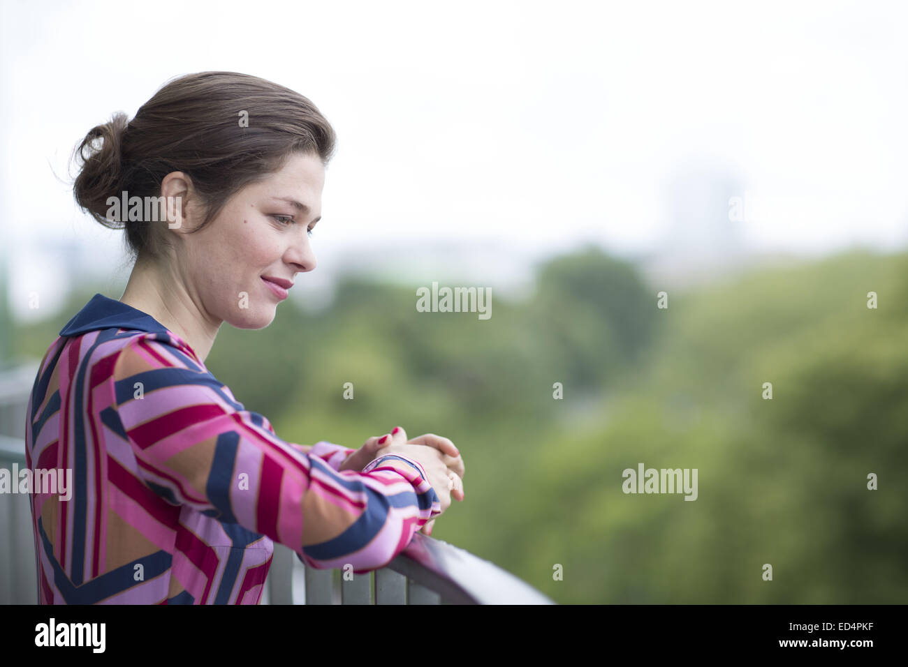 Die Besetzung von ARD Fernsehserie Mord Mit Aussicht, die Förderung der dritten Staffel am Hotel Royal Merdien.  Mitwirkende: Meike Droste wo: Hamburg, Deutschland bei: 24. Juni 2014 Stockfoto