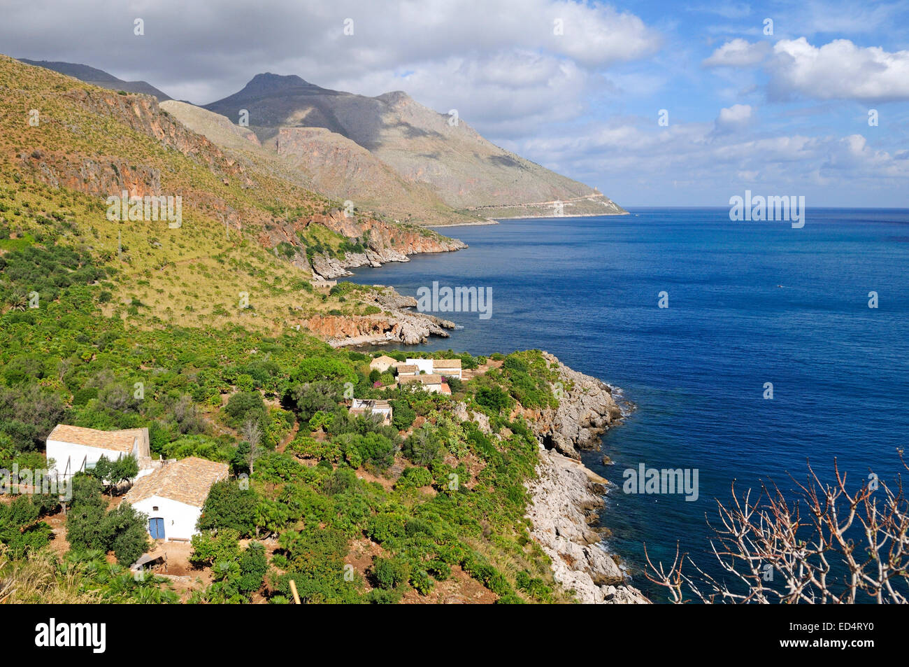 Ein Blick auf die Riserva Naturale Dello Zingaro, Zingaro natural reserve, Sizilien Stockfoto