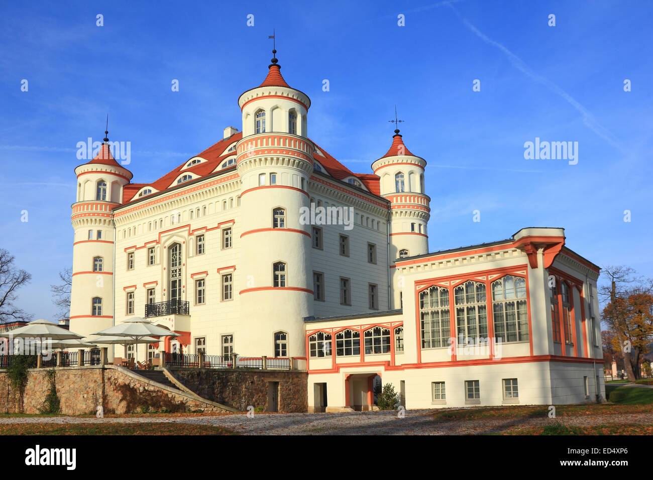 Burg Wojanów Stockfoto