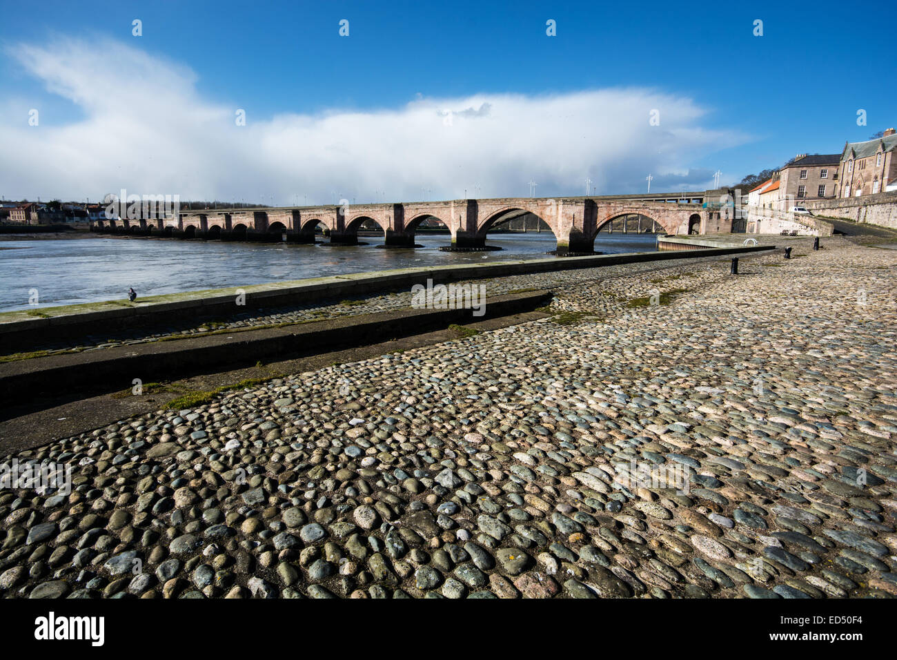 Eine Szene, die Suche nach dem Fluss Tweed in Berwick nach Tweed, Northumberland Stockfoto