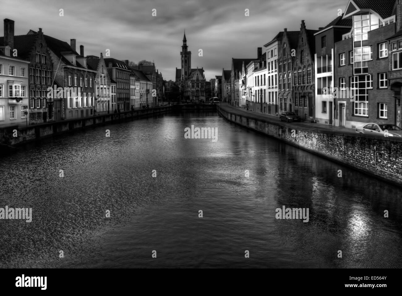 Eine bekannte Szene aus Brügge in Belgien. Stockfoto